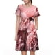 thumbnail image 1 of Balery Delicate Pink Carnations Vestidos sueltos de manga corta para mujer, vestidos de verano 2025, vestidos casuales de corte A con vuelo., 1 of 6