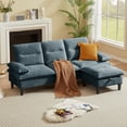 thumbnail image 4 of Soscana Sectional Sofa with Storage Ottoman,3 Seater L Shaped Couch,Modern Comfy Sofa for Living Room Apartment Office Studio,Dark Gray, 4 of 10