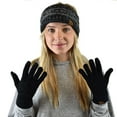 thumbnail image 4 of C.C Quad Collection Chenille Winter Warm Gloves Touch Screen Gloves for Women and Men, Black, 4 of 4
