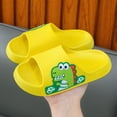 thumbnail image 2 of HCNTES Baby Toddler Soft Sole Slippers Non-Slip Slides Spring Summer Water Shoes for Kids Beach Pool Bath Indoor Comfort(Z01-Yellow,13), 2 of 5