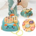 thumbnail image 4 of Baby Phone Toy, Plastic 16 Functions Early Education Telephone Car Safe  For Kids For Children For Toy For Simulation Cat Phone Green, 4 of 8