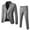 1-Gray-3 PCS, variant on Suits for Men, Men's Suit Slim 3 Piece Suit Business Wedding Party Jacket Vest & Pants Coat, Blazer for Men, Business Casual Outfits White M