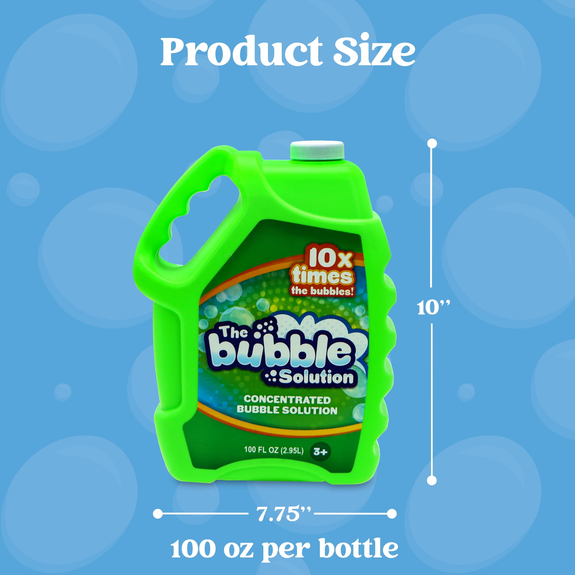 SYNCFUN Bubble Solution Refill (100 oz) – Concentrated Makes 8 Gallons, for Bubble Machine & Wands, Easter & Summer Outdoor Toys for Kids