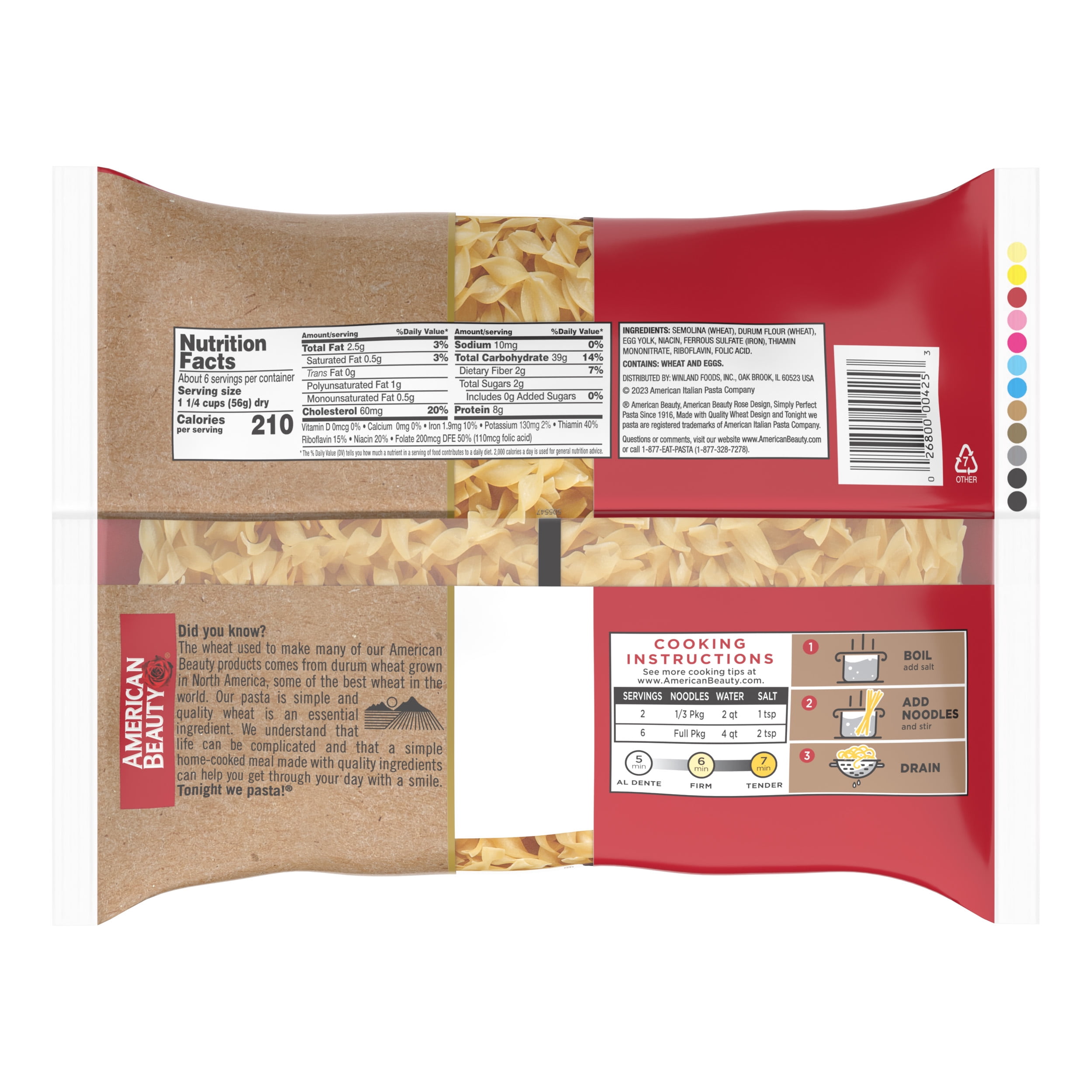 (4 pack) American Beauty 12 oz medium Egg Noodle Pasta