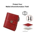 thumbnail image 2 of Egoelife Small Wallet For Women Leather Wristlet Purse Zipper Pocket Credit Card Holder RFID Blocking Bifold With ID Window, 2 of 7