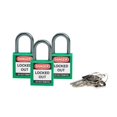 thumbnail image 2 of Brady Lockout Padlock,KA,Green,1-2/5"H,PK3 118955, 2 of 2