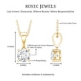 thumbnail image 6 of Rosec Jewels Solitaire Lab Diamond Necklace Circle 6 mm - 1 Ct - EF-VS Quality - Ready to Gift, 10K Yellow Gold, 6 of 7