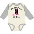 thumbnail image 3 of Inktastic 1st Birthday Cowgirl is One Girls Long Sleeve Baby Bodysuit, 3 of 5