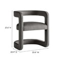 thumbnail image 4 of Winslow Barrel Performance Velvet Dining Chair in Storm Gray, 4 of 10