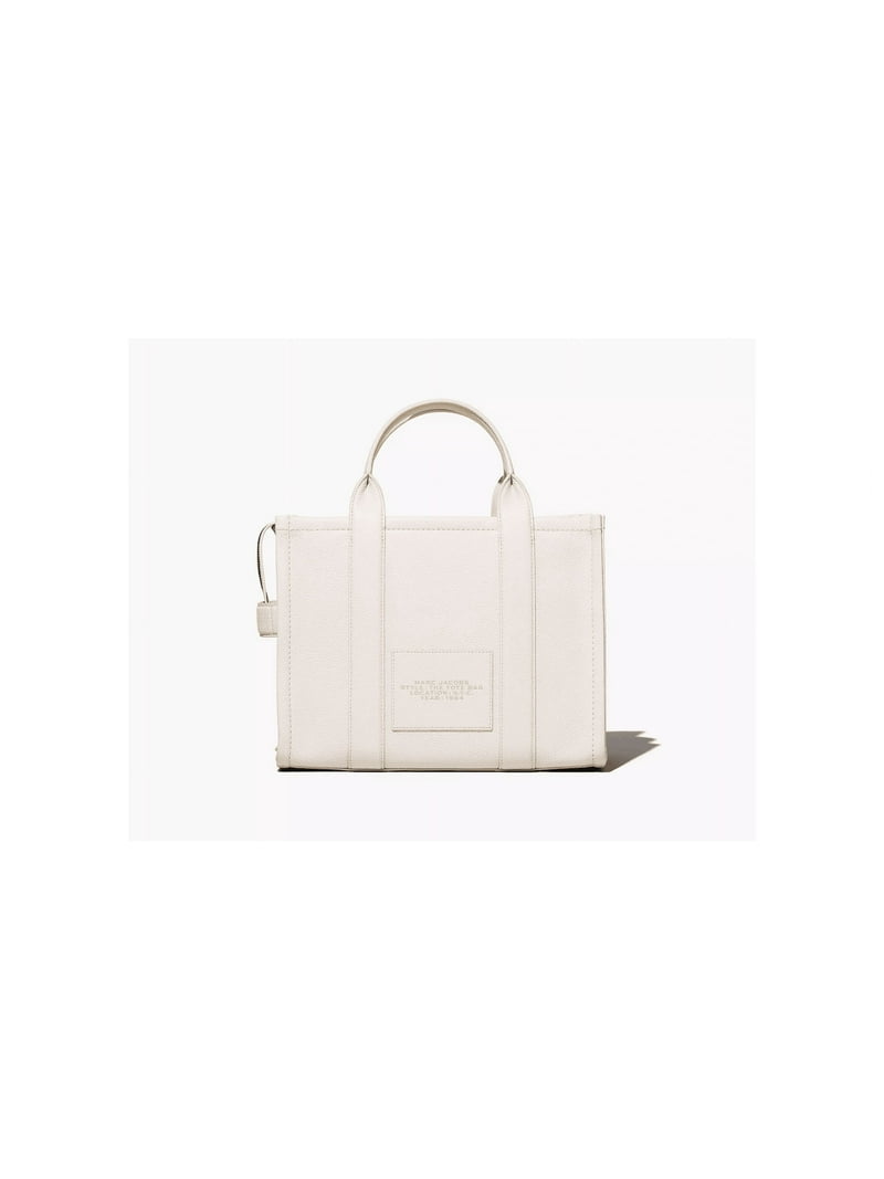 Marc Jacobs The Leather Medium Tote Bag - Cotton/Silver