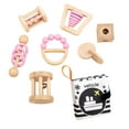 thumbnail image 1 of 7 juguetes de madera para bebés, bolas de madera, regalo para el desarrollo sensorial, coordinación ojo-mano. rosa, 1 of 9