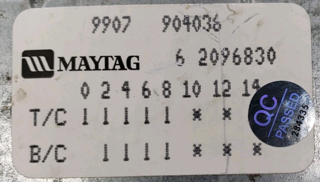 Pre-Owned OEM Replacement for Maytag Washer Timer 6 2096830