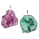 thumbnail image 1 of 2 piezas encanto DIY mujeres piedra colgantes pulsera Irregular suéter arte decoración ornamento para regalo novia Verde y rojo Yinane Colgantes de piedra, 1 of 8