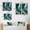 thumbnail image 4 of Designart "Turquoise-Tinted Geode Abstraction II" Abstract Marble Framed Wall Art Set Of 2 - Turquoise Abstract Framed Canvas Set For Living Room Decor, 4 of 6