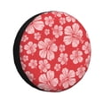 thumbnail image 2 of Balery Red Hibiscus Flower Tire Covers - Tough Tire Wheel Protector for Truck, SUV, Trailer, Camper, RV -15 inch, 2 of 8
