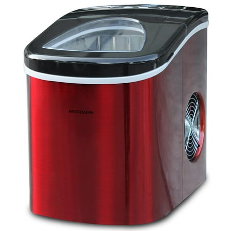 Frigidaire 26 lb. Countertop Ice Maker EFIC117-SS, Red Stainless