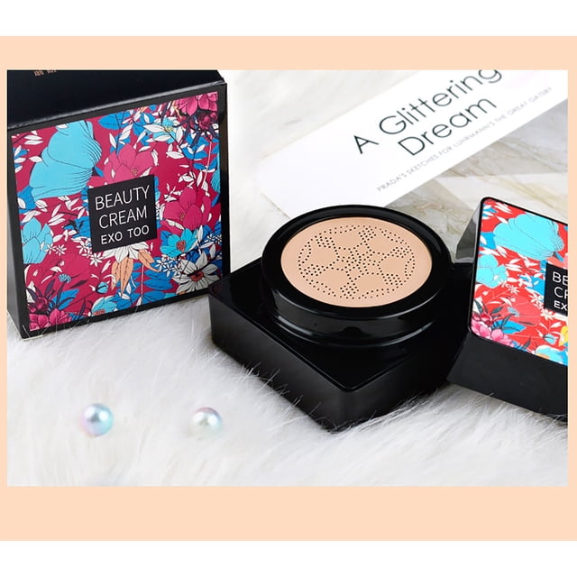 Fiudx Crema Cushion, Maquillaje de Acabado Mate de Larga Duración, Base Maquillaje En Barra de Aplicación Suave, Corrector En Barra Que Nose Corre, Polvos Compactos Beautiful Tones, Uso Diario para M