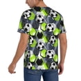 thumbnail image 2 of KLL Football for Men's Baseball Shirts,Short Sleeve Casual Shirts Button Down Shirt for Men Beach Summer Wedding Shirt-3X-Large, 2 of 7