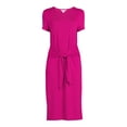 thumbnail image 3 of Time and Tru Women's Tie Waist Knit Dress, 3 of 5