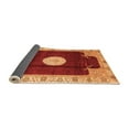 thumbnail image 2 of Ahgly Company Indoor Round Abstract Orange Modern Area Rugs, 8' Round, 2 of 4