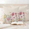 thumbnail image 2 of Outdoor Pillow Covers Pack of 2, Farm Vintage Watercolor Flowers Waterproof Throw Pillowcase Cushion Cases, Country Floral Butterfly Decorative Pillow Cover for Couch Sofa Home Bed Patio, 2 of 9
