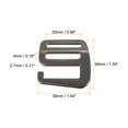 thumbnail image 2 of Uxcell 0.98" 25mm Webbing Release G Hook Buckle Adjusters for Backpack Strap, 2Pack Dark Grey, 2 of 5