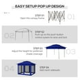 thumbnail image 5 of 11x11 Pop-Up Canopy Gazebo - Outdoor Patio Tent with Netting - UV Protection - Blue, 5 of 9