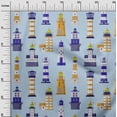 thumbnail image 3 of oneOone Polyester Spandex Gamboge Yellow Fabric Sea Lighthouse Sewing Craft Projects Fabric Prints By Yard 56 Inch Wide, 3 of 5