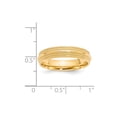 thumbnail image 4 of Real 14kt Yellow Gold 5mm Double Milgrain Comfort Fit Band Size 9; for Adults and Teens; for Women and Men, 4 of 4