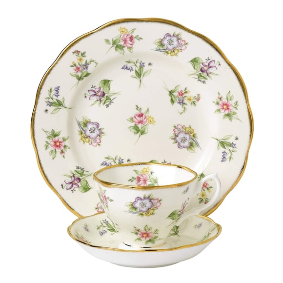 Juego de té de 3 piezas Royal Albert 1920 Spring Meadow 20 cm