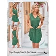 thumbnail image 7 of HUBERY Women Button V Neck Sleeveless Tie Waist Pockets Irregular Hem Dress, 7 of 7