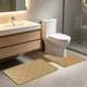 thumbnail image 5 of Juego de alfombras para inodoro con base antideslizante de látex en forma de U – Alfombra absorbente de secado rápido para baño, ducha, bañera y lavabo – Alfombra de baño lavable, 5 of 6