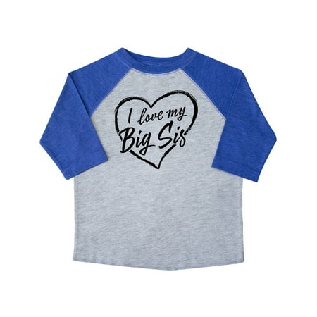 

Inktastic I Love My Big Sis in Black Chalk Heart Gift Toddler Boy or Toddler Girl T-Shirt