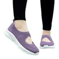 thumbnail image 6 of Womens Shoes,Comfortable Shoes Knitted Mesh Soft Bottom for Casual Wear Comfortable Shoes for Shallow Mouth,Shoes for Women,Purple,9, 6 of 9