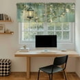 thumbnail image 5 of Spring Leaves Tier Curtains 24 Inch Length, Oil Light White Flowers Country Vintage Green Cafe Short Curtains for Bathroom Over Sink, Small Kitchen Curtain Light Filtering Drapes 2 Panels 27.5"Wx24"L, 5 of 8