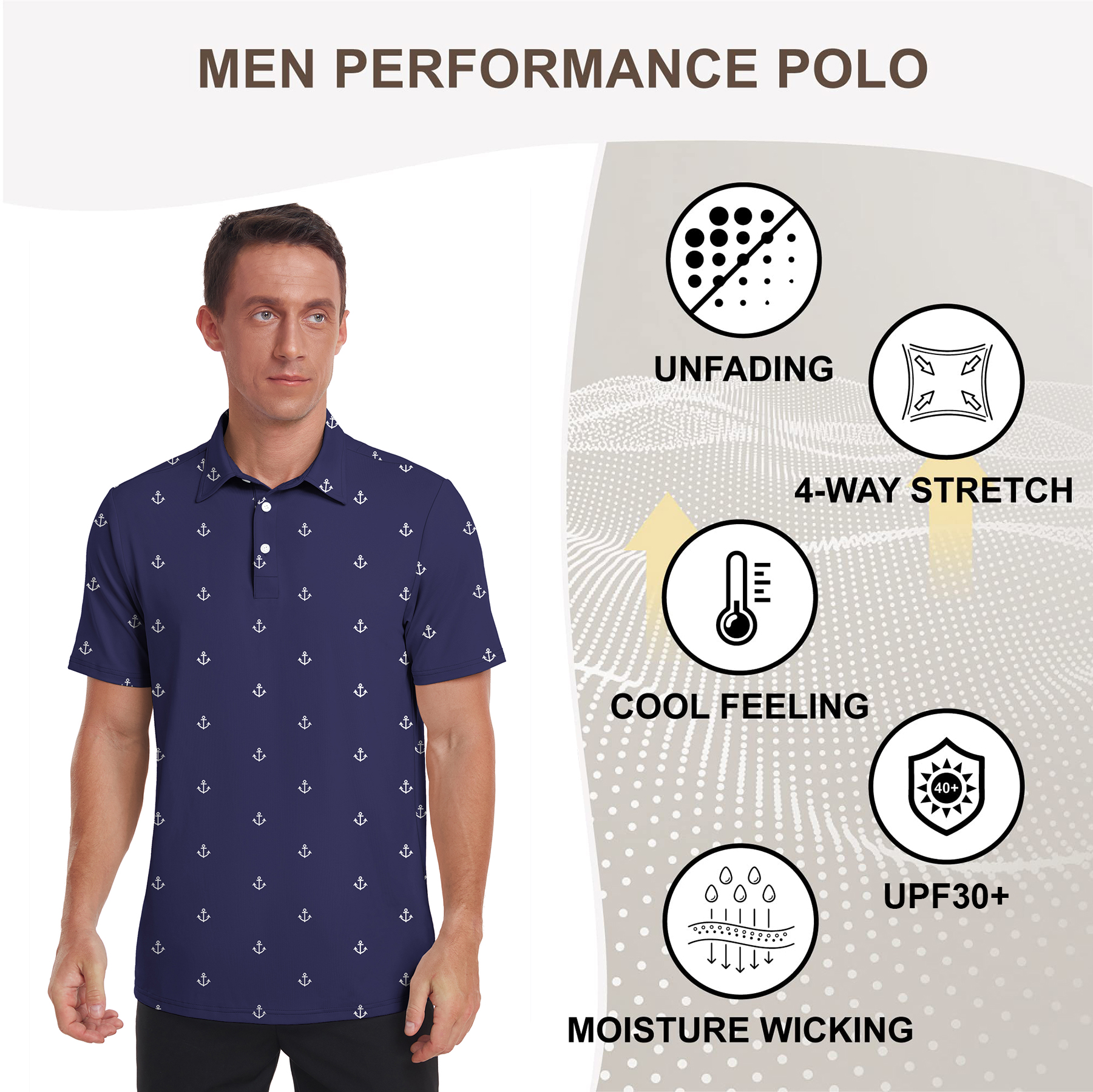 Iceglad Men's Golf Polo Shirt with Dry Fit Technology photo 6