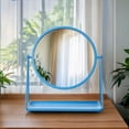 thumbnail image 3 of Mainstays by Becky G. & Alejandra 9.65" Round Tabletop Mirror with Metal Tray, Blue, 3 of 13