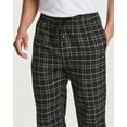 thumbnail image 4 of Real Essentials 3 Pack: Men's Pajama Pants - Knit Cotton Flannel Plaid Lounge Bottoms- Button Fly (Available In Big & Tall), 4 of 7