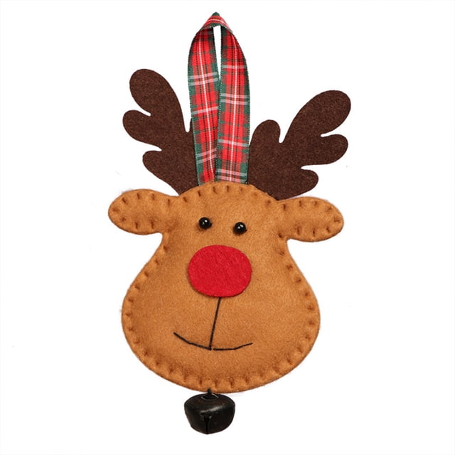 Bewildely Navidad campana Festival árbol de Navidad colgante tela no tejida reutilizable fotografía chimenea Año Nuevo decoración ornamento Kits de decoración para fiestas