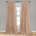 thumbnail image 5 of Ambesonne Orange Curtains, Curvy Waves Overlapping, Pair of 28"x95", Pale Yellow Pale Blue, 5 of 5