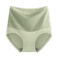 thumbnail image 1 of Gibobby Pantaletas de encaje cintura alta Bragas sexis para mujer, ropa interior moldeadora de cintura alta, pantalones cortos para mujer(Verde,M), 1 of 5