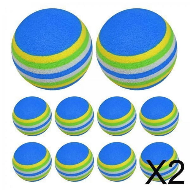 2x10 Uds Pelotas De Golf Regalo De Golfista Entrenamiento De Golf Para Campo De Práctica Interior Patio Trasero Azul
