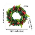 thumbnail image 3 of Handcrafted Artificial Christmas Wreath with Pinecones, Red Ornaments, and Lifelike Pine Branches Winter Holiday Wreath for Front Door and Home Décor, Indoor/Outdoor Seasonal Décor, 3 of 8