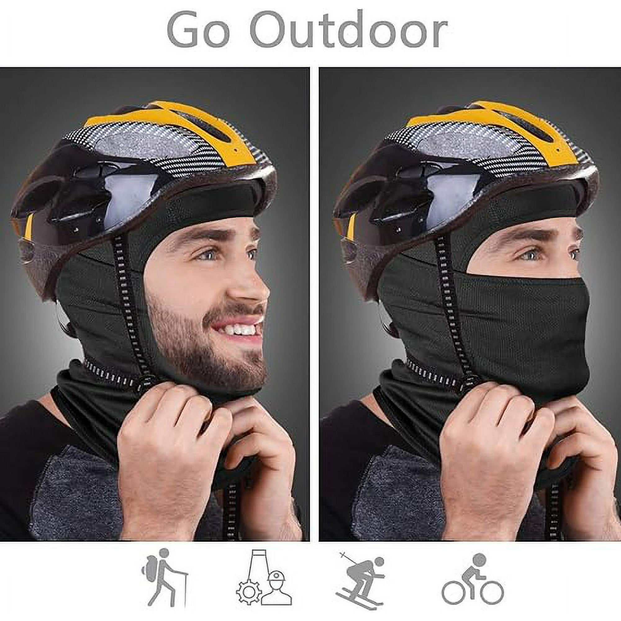Couleur E Écharpe de cou pour moto, masque de Ski, cagoule, fête d'halloween, pour hommes et femmes - Auto