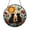 Acrylic 3.5 Inch, variant on Cat Couple Wisteria Window Suncatcher, Black Orange Garden Glass Art Decor