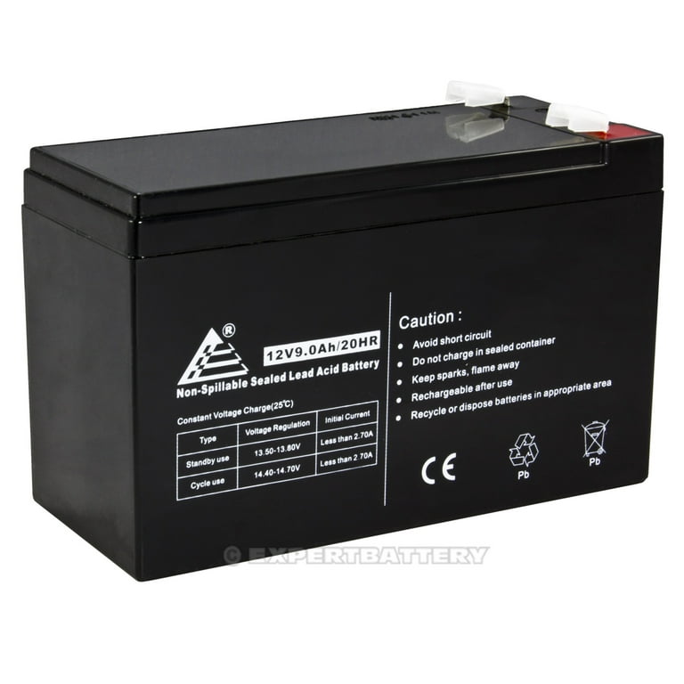 12V 9 Amp 12 Volt 9Ah Rechargeable Sealed Lead Acid Battery Terminal F2