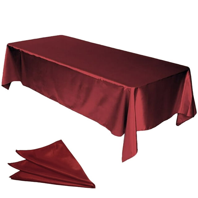 Mantel de satén para fiesta, mantel rectangular de seda brillante para boda, mantel de tela suave, decoración de mesa para banquete de boda