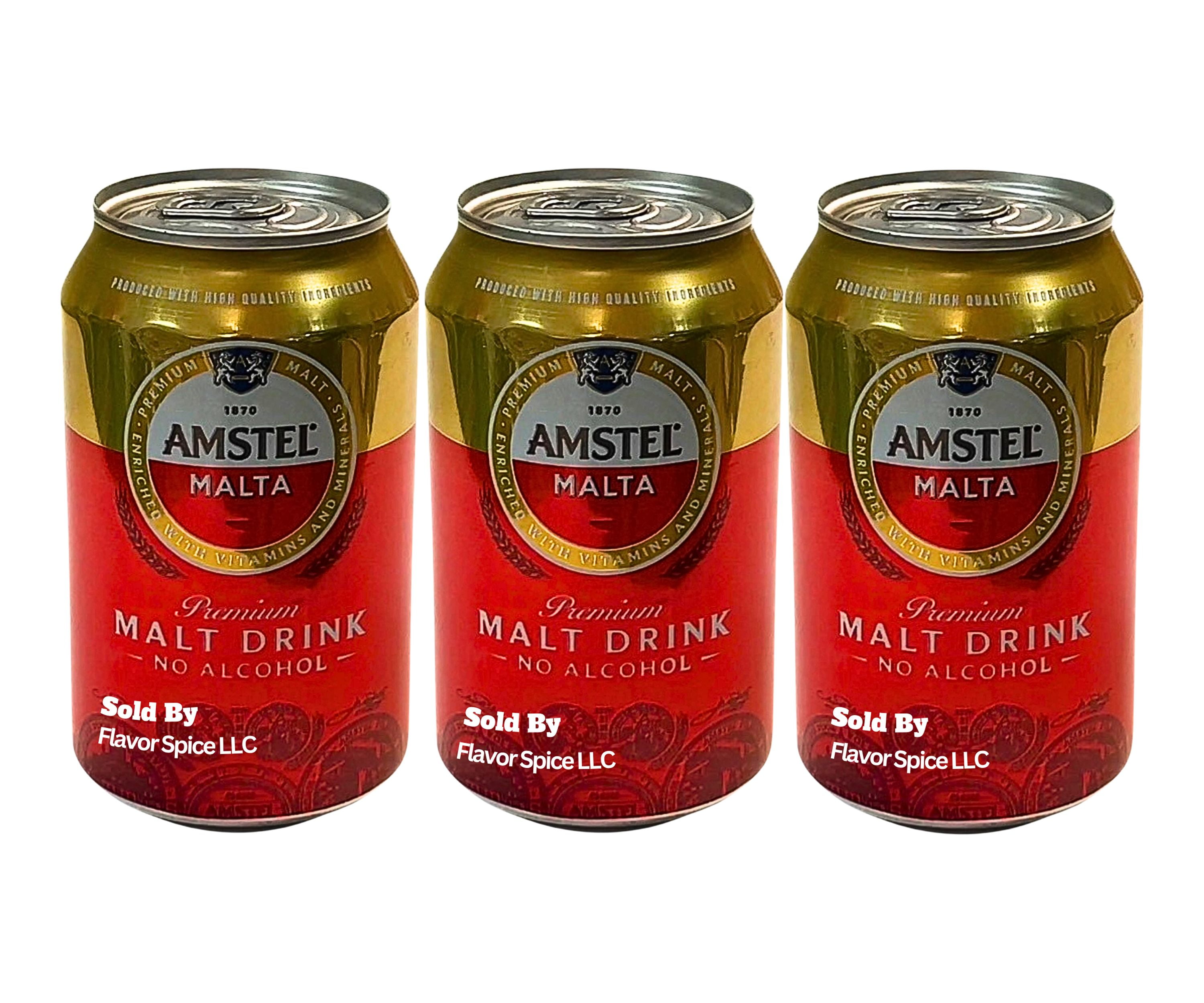 Amstel Malta, Non alcoholic drink PACK OF 3 (2.1LB)