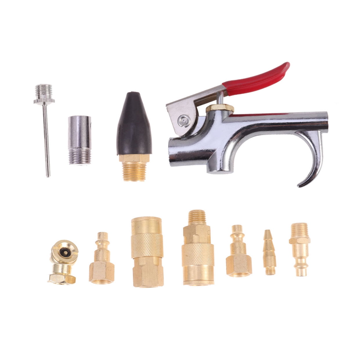 Amosfun 10-Piece Air Compressor Hose Kit with Quick Connectors, Copper Fittings for Industrial and Workshop Use