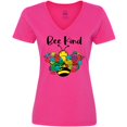 thumbnail image 3 of Inktastic Autism Awareness Bee Kind Women's V-Neck T-Shirt, 3 of 5